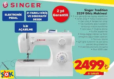 SİNGER TRADİTİON 2259 DİKİŞ MAKİNESİ SİNGER TRADİTİON 2259 DİKİŞ MAKİNESİ